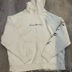 ASOS Cream Hoodie size large Claude Monet painting